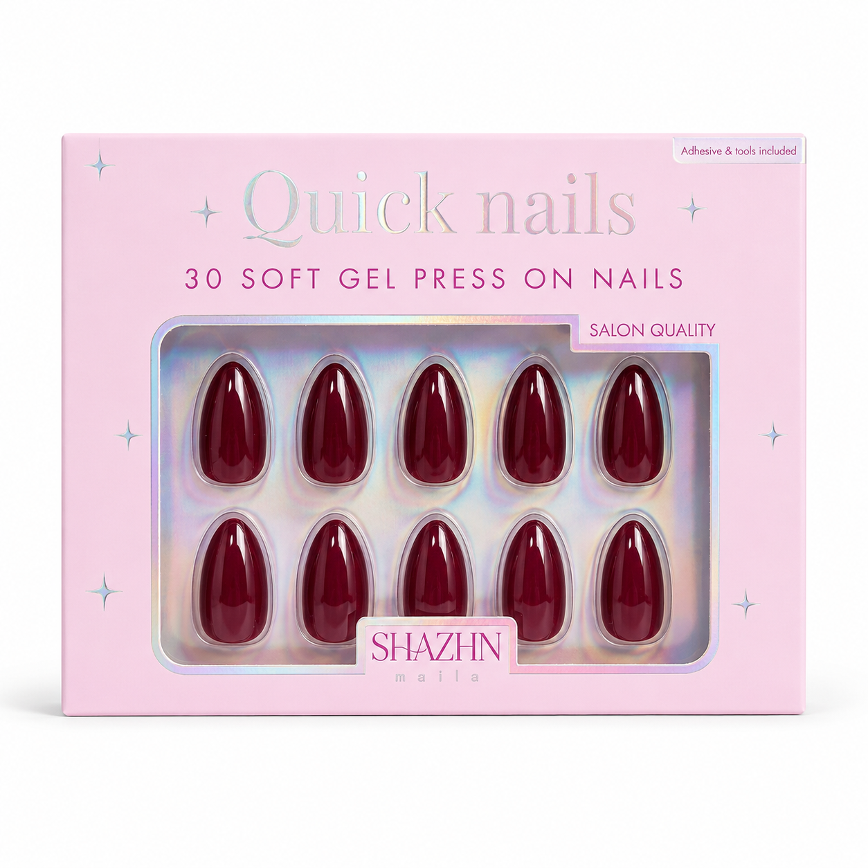 Burgundy nails