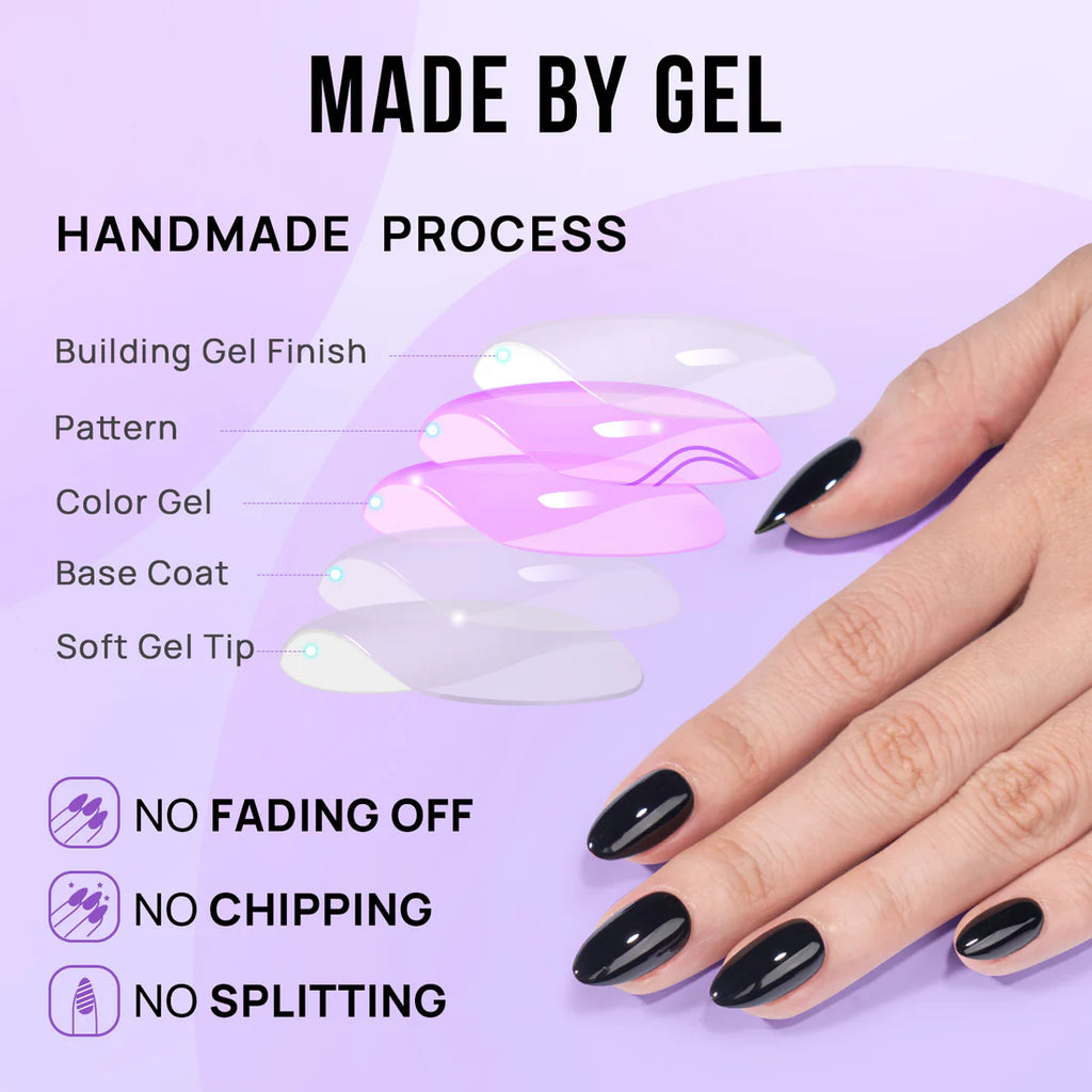 Black glossy nails